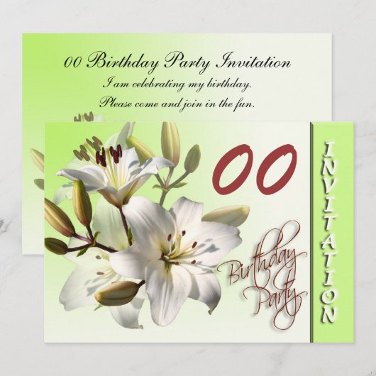 Sjablonen voor partijuitnodiging kaart (Voorkant / Achterkant)