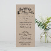 Sjablonen voor Rustic Kraft Wedding Ceremony Progr (Staand voorkant)