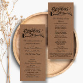 Sjablonen voor Rustic Kraft Wedding Ceremony Progr