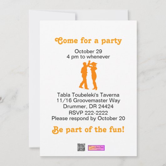 Sjablonen voor  uitnodiging (Achterkant)