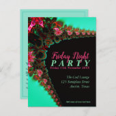 Sjablonen voor uitnodiging voor feest van vrijdaga (Voorkant / Achterkant)
