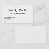 Sjablonen voor visitekaartjes (Voorkant / Achterkant)