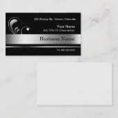 Sjablonen voor zwarte en zilveren visitekaartjes (Voorkant / Achterkant)