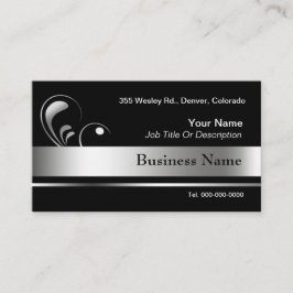 Sjablonen voor zwarte en zilveren visitekaartjes