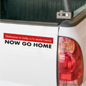 sjabloon-01, welkom-to-now-go-home-01 bumpersticker (Op Truck)