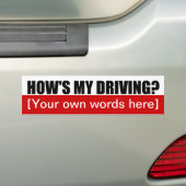 sjabloon-02 met mijn rijbewijs bumpersticker (Op auto)