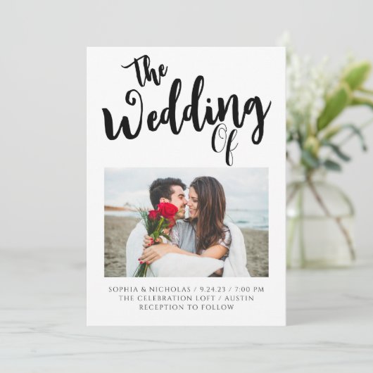 Sjabloon 10 Uitnodiging tot bruiloft (Staand voorkant)