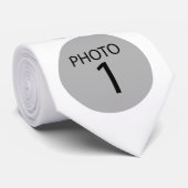 sjabloon 17 RONDE FOTO'S op WITTE Stropdas (Opgerold)
