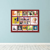 Sjabloon 18 Foto Collage Modern Trendy Red Canvas Afdruk (Insitu (Houten vloer))