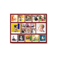 Sjabloon 18 Foto Collage Modern Trendy Red