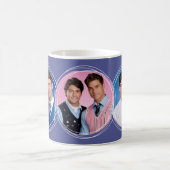 Sjabloon 3 Cirkelfoto's Collage Blue C49 Koffiemok (Center)