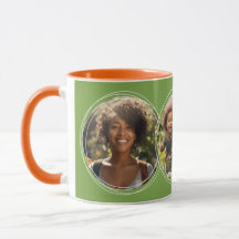 Sjabloon 3 Cirkelfoto's Collage Groen C111