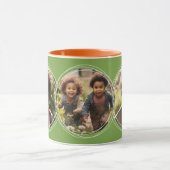 Sjabloon 3 Ronde Foto Collage Groen C111 Mok (Midden)