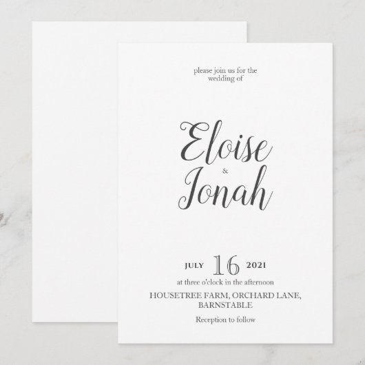 sjabloon 4 uitnodigen kaart (Voorkant / Achterkant)