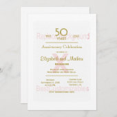 Sjabloon 50ste verjaardag kaart (Voorkant / Achterkant)