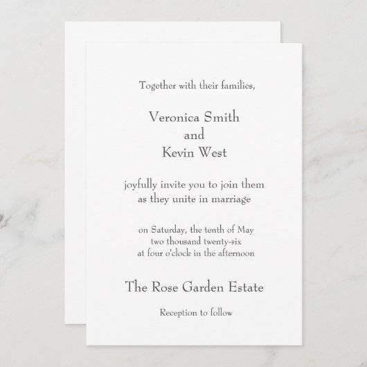 Sjabloon 5 X 7 uitnodiging (Voorkant / Achterkant)