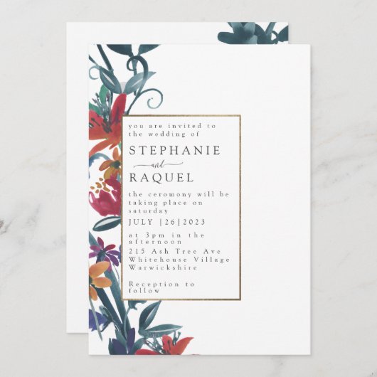 sjabloon 8-test uitnodigen kaart (Voorkant / Achterkant)