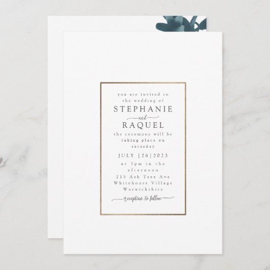 sjabloon 9 uitnodigen kaart (Voorkant / Achterkant)