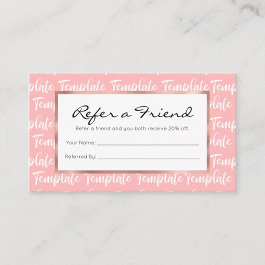 SJABLOON AANBEVELINGSKAARTJE (Voorkant)