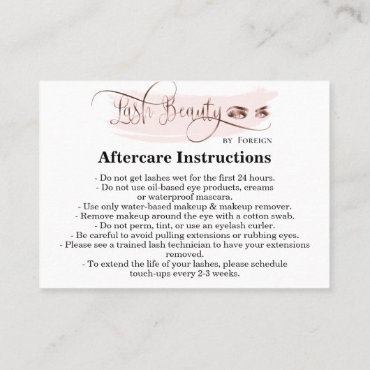 SJABLOON AANBEVELINGSKAARTJE (Achterkant)