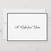 Sjabloon aangepast fotografisch cadeaubon kaart (Achterkant)