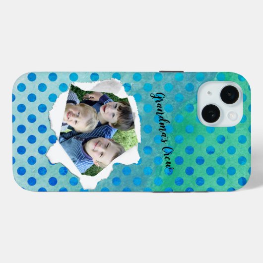 Sjabloon aangepast fotopapier Punch Hole Polka Dot Case-Mate iPhone Case (Achterkant (horizontaal))
