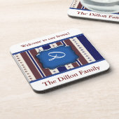 Sjabloon aangepast patriottisch cork Onderzetter (Linkerzijde)