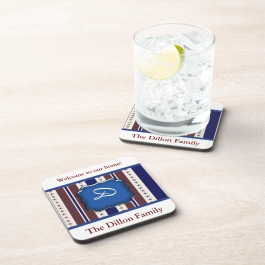 Sjabloon aangepast patriottisch cork Onderzetter (Rechterzijde)