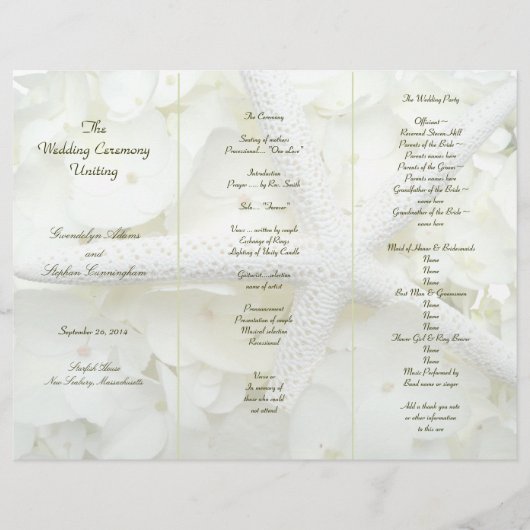 Sjabloon Aangepast programma Seaside Garden Tri-Fo (Voorkant)