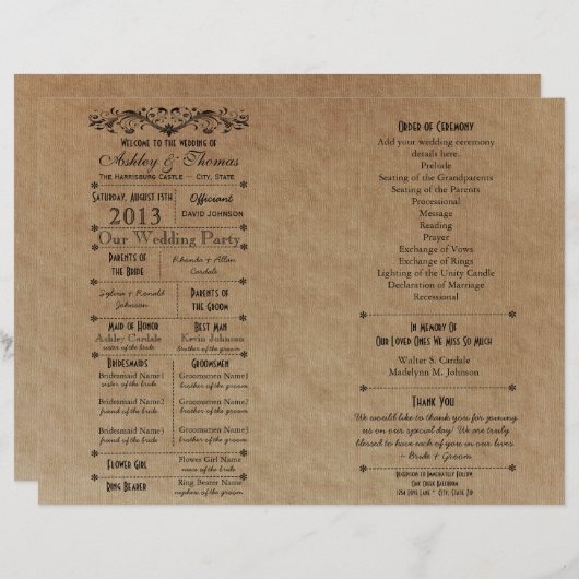 Sjabloon aangepast weddenschapsprogramma voor vent (Voorkant / Achterkant)