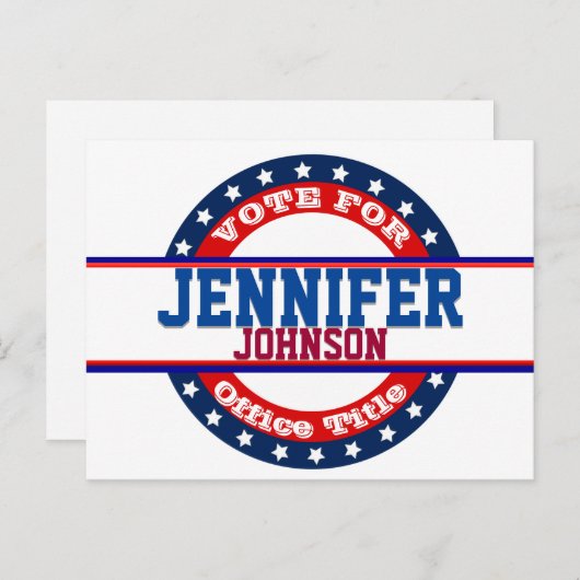 Sjabloon Aangepaste campagne Briefkaart (Voorkant / Achterkant)