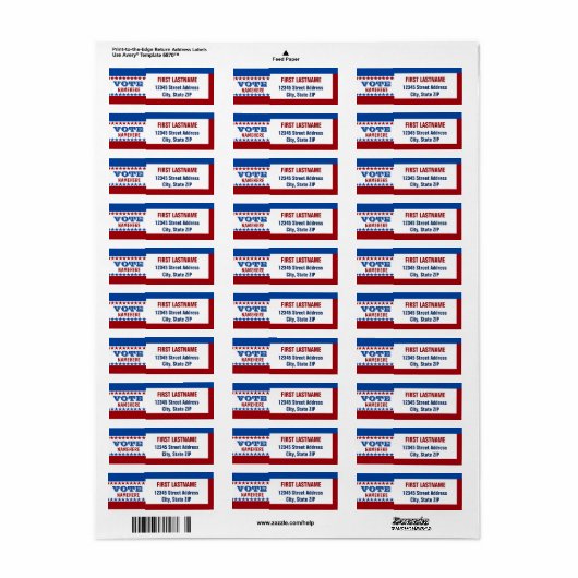 Sjabloon Aangepaste campagne Etiket (Full Sheet)