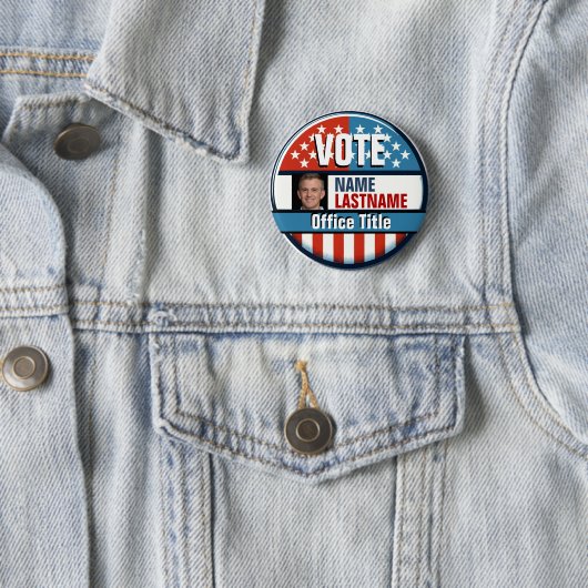 Sjabloon Aangepaste campagne Foto Ronde Button 5,7 Cm (In situ)