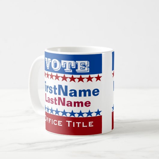 Sjabloon Aangepaste campagne Koffiemok (Voorkant links)