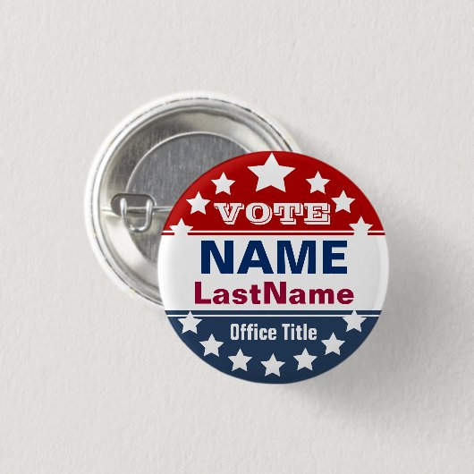 Sjabloon Aangepaste campagne Ronde Button 3,2 Cm (Voorkant /achterkant)