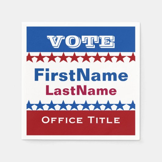 Sjabloon Aangepaste campagne Servet (Voorkant)