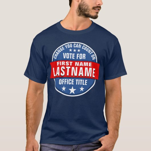 Sjabloon Aangepaste campagne T-shirt (Voorkant)