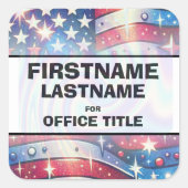 Sjabloon Aangepaste campagne Vierkante Sticker (Voorkant)