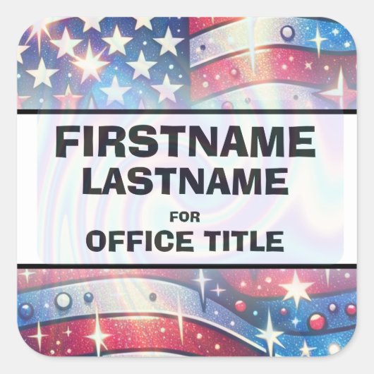 Sjabloon Aangepaste campagne Vierkante Sticker (Voorkant)