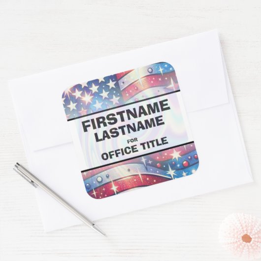 Sjabloon Aangepaste campagne Vierkante Sticker (Envelop)