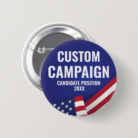 Sjabloon Aangepaste campagne voor Button verkiezin (Voorkant /achterkant)