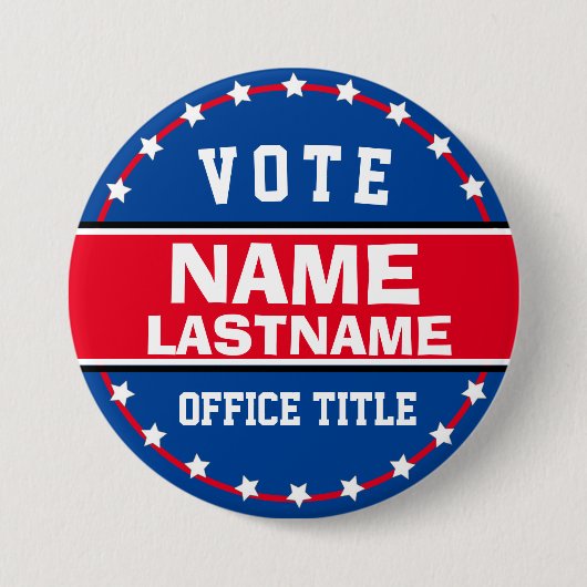 Sjabloon Aangepaste campagne voor Button verkiezin (Voorkant)