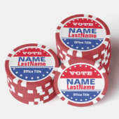Sjabloon Aangepaste campagne voor verkiezingen Poker Chips (Opstapeling)