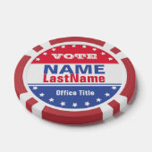 Sjabloon Aangepaste campagne voor verkiezingen Poker Chips (Enkel)