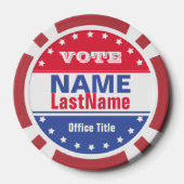 Sjabloon Aangepaste campagne voor verkiezingen Poker Chips (Achterkant)