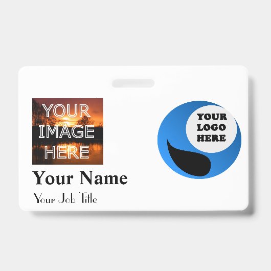 Sjabloon Aangepaste foto-badge Badge (Front)
