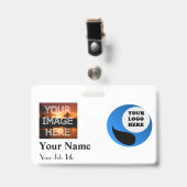 Sjabloon Aangepaste foto-badge Badge (Front with Clip)