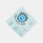 Sjabloon Aangepaste foto BLUE COCKTAIL PAPER NAPKI Servet (Hoek)