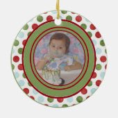 Sjabloon Aangepaste foto-Ornament Keramisch Ornament (Achterkant)