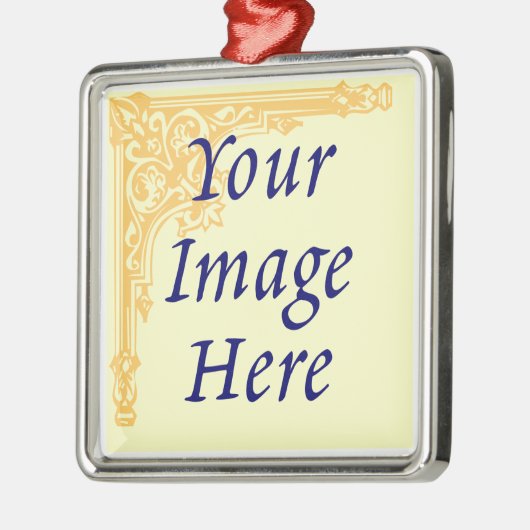 Sjabloon Aangepaste foto-Ornament Metalen Ornament (Links)